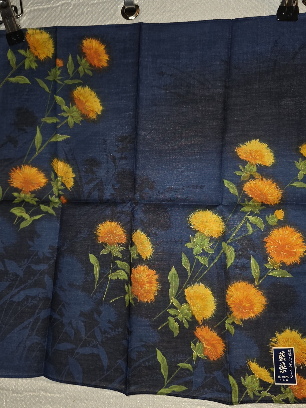 VTG Japanese Cotton Handkerchief Furoshiki Lot of 4 NWT Floral